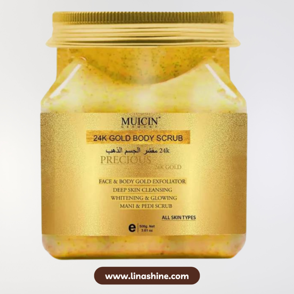 24K Gold Regenerating Face & Body Scrub Jar