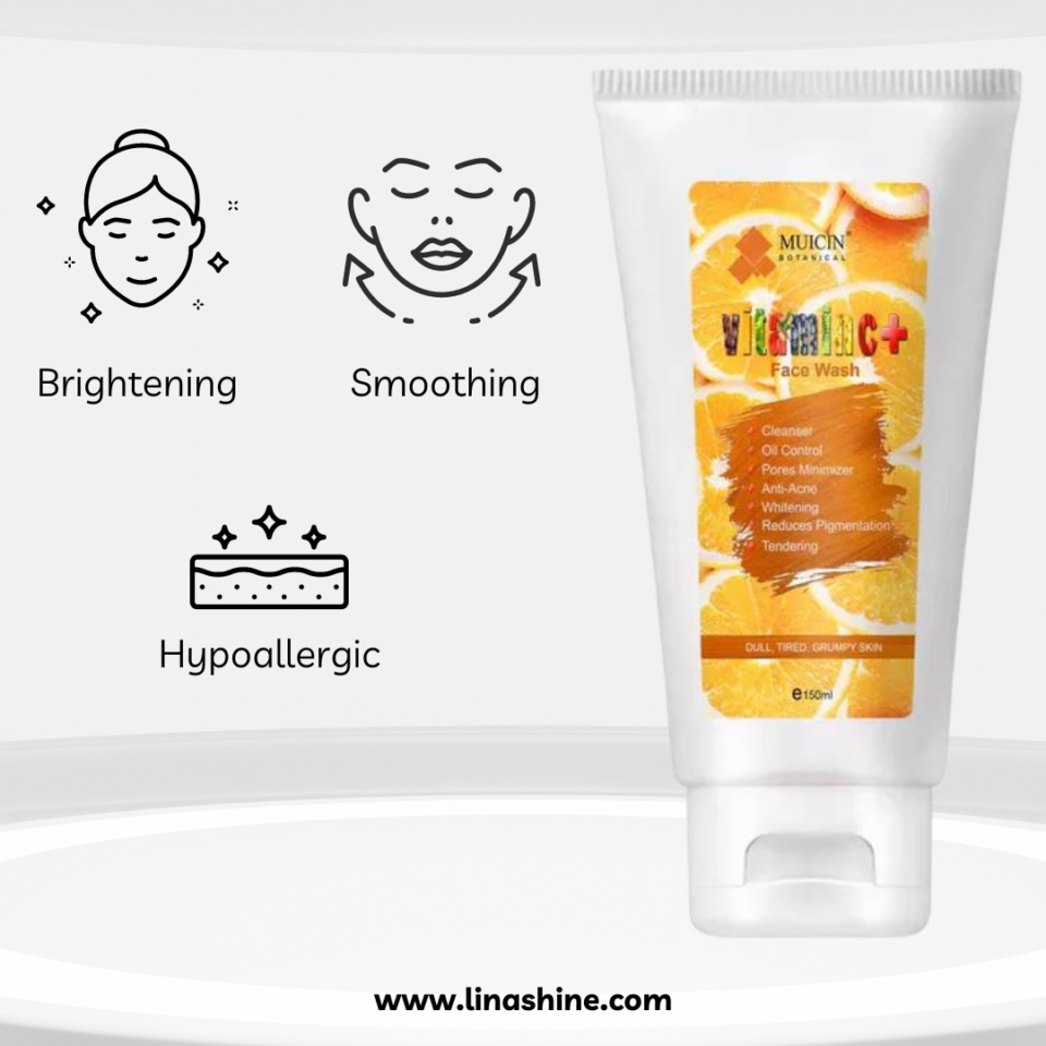 Muicin Vitamin C+ Face Wash (Brightening, Smoothing, Hypoallergic)